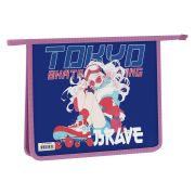 Папка для тетрадей 1 отделение, ArtSpace «Tokyo brave», А5, пластик, на молнии