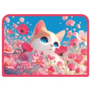 Папка с ручками А4 ArtSpace «The Kitten in the Poppies», пластик, на молнии, 45мм