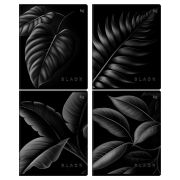 Тетрадь 80л., А5, клетка BG «Just Black», soft-touch ламинация, выб.лак