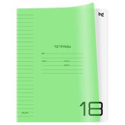 Тетрадь 18л., линия BG «UniTone. Neon», пластиковая обложка, неон салатовый