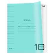 Тетрадь 18л., линия BG «UniTone. Neon», пластиковая обложка, неон голубой