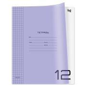 Тетрадь 12л., клетка BG «UniTone. Neon», пластиковая обложка, неон сиреневый