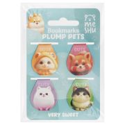 Закладки магнитные для книг, 4шт., MESHU «Plum pets», голографическая фольга