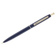 Ручка шариковая Luxor «Sterling» синяя, 1,0мм, корпус синий/золото, кнопочный механизм, футляр