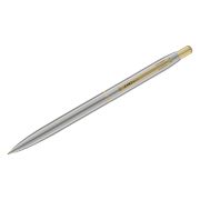 Ручка шариковая Luxor «Sterling» синяя, 1,0мм, корпус хром/золото, кнопочный механизм, футляр