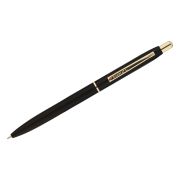 Ручка шариковая Luxor «Sterling» синяя, 0,7 мм, корпус черный/золото, кнопочный механизм, футляр