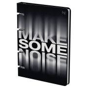 Тетрадь на кольцах А5, 120л., BG «Make noise», картон, soft-touch ламинация