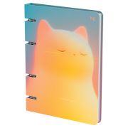Тетрадь на кольцах А5, 120л., BG «Meow», картон, soft-touch ламинация