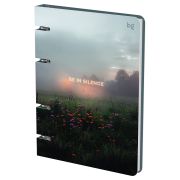 Тетрадь на кольцах А5, 120л., BG «Silence», картон, soft-touch ламинация