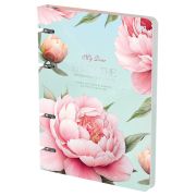 Тетрадь на кольцах А5, 120л., BG «Розовые розы», картон, soft-touch ламинация, тиснение фольгой