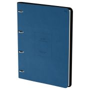 Тетрадь на кольцах А4, 120л., кожзам,  BG «Моно. Синий»