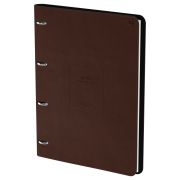Тетрадь на кольцах А4, 120л., кожзам,  BG «Моно. Коричневый»