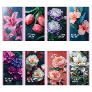 Блокнот А6 32л., на скрепке BG «Floral mood», блестки