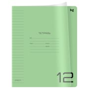 Тетрадь 12л., линия BG «UniTone. Green», пластиковая прозрачная обложка