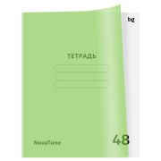 Тетрадь 48л. А5, клетка BG «NovaTone. Зеленое яблоко», пластиковая обложка