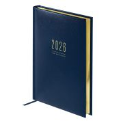 Ежедневник датированный 2026г., А5, 176л., твердый переплет, кожзам, BG «Dallas. Blue», синий, фольгированный срез