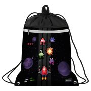 Мешок для обуви 1 отделение Berlingo «Space Battle», 360*460мм, вентиляционная сеточка , светоотражающая лента, карман на молнии