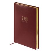 Ежедневник датированный 2026г., А4, 176л., твердый переплет, кожзам, BG «Dallas. Brown», коричневый, фольгированный срез