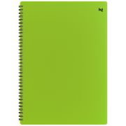 Тетрадь 80л., А4 клетка на гребне BG «Neon», пластиковая обложка, салатовый