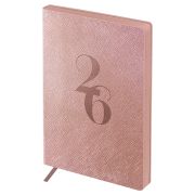 Ежедневник датированный 2026г., А6+, 176л., мягкий переплет, кожзам, BG «Shine. Candy», светло-розовый, цветной срез