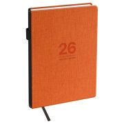Ежедневник датированный 2026г., А5, 176л., твердый переплет, кожзам, BG «Fillsta. Orange», оранжевый