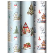 Упаковочная бумага глянц. 70*100см, MESHU «Winter scenery», 80г/м2, ассорти 3 дизайна