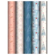 Упаковочная бумага глянц. 70*100см, MESHU «Christmas time», 80г/м2, ассорти 5 дизайнов