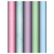 Упаковочная бумага глянц. 70*100см, MESHU «Pastel colors», 80г/м2, ассорти 5 дизайнов