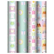 Упаковочная бумага глянц. 70*100см, MESHU «Cute party», 80г/м2, ассорти 4 дизайна