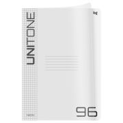 Тетрадь 96л., А4 клетка BG «UniTone», пластиковая обложка, прозрачный