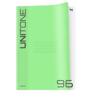 Тетрадь 96л., А4 клетка BG «UniTone. Neon», пластиковая обложка, неон салатовый