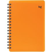 Записная книжка А6 60л. на гребне BG «Neon», оранжевая пластиковая обложка, тиснение фольгой