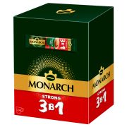 Кофе растворимый Monarch «Strong», 3в1, порошкообразный, порционный, 24 пакетиков*13г, мягкая упаковка