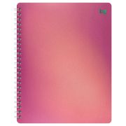 Тетрадь 48л., А5 клетка на гребне BG «Сияние», пластиковая обложка, розовый