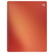 Тетрадь 48л., А5 клетка на гребне BG «Сияние», пластиковая обложка, оранжевый