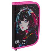 Пенал 1 отделение, 200*130 ArtSpace «Anime Girl», доп. секция, ткань