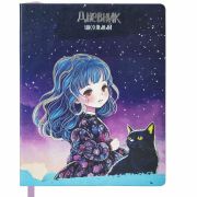 Дневник 1-4 класс 48 л., кожзам (гибкая), печать, фольга, ЮНЛАНДИЯ, «Девочка», 106922