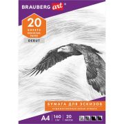 Папка для рисования А4, 20 л., 160 г/м2, BRAUBERG, 210х297 мм, «Орел», 125230