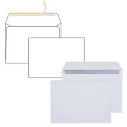 Конверты С4 (229х324 мм), отрывная лента, 90 г/м2, КОМПЛЕКТ 250 шт., внутренняя запечатка, С4.01С.250