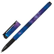 Ручка шариковая BRAUBERG SOFT TOUCH GRIP «SPACE», СИНЯЯ, мягкое покрытие, узел 0,7 мм, 143714