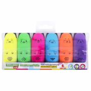 Набор текстовыделителей мини 6 ЦВЕТОВ BRAUBERG KIDS «CUTE CATS NEON», линия 1-5 мм, 152435