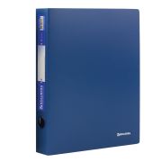 Папка на 4 кольцах BRAUBERG «Стандарт», 40 мм, синяя, до 300 листов, 0,9 мм, 221619