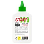 Клей ПВА STAFF EVERYDAY, 125 г, с дозатором, 227387