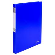 Папка на 2 кольцах BRAUBERG «Neon», 25 мм, внутренний карман, неоновая, синяя, до 170 листов, 0,7 мм, 227459