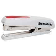 Степлер №10 BRAUBERG «Extra», до 20 листов, антистеплер, серо-красный, 229082