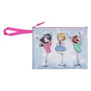 Папка для тетрадей BRAUBERG, А4, 1 отделение, полиэстер, на молнии, с ручкой, «Girls», 229407