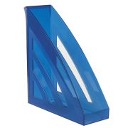 Лоток вертикальный для бумаг BRAUBERG «Office style», 245х90х285 мм, тонированный синий, 237282