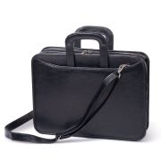 Портфель «Карьера», 36х31х7 см, искусственная кожа, 2 отделения, на молнии, черный, 162