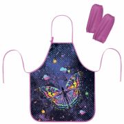 Накидка фартук с нарукавниками для труда ЮНЛАНДИЯ, 46х54 см, «Colorful butterfly», 271041