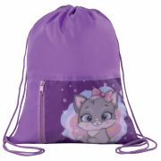 Мешок для обуви ЮНЛАНДИЯ, карман на молнии, 33х42 см, «Cute kitty», 271053